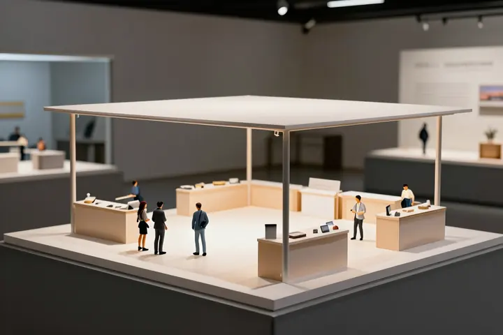 AI-generated illustrative exhibition & presentation
